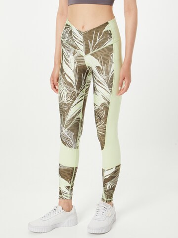 PUMA Skinny Workout Pants 'Eversculpt' in Green: front