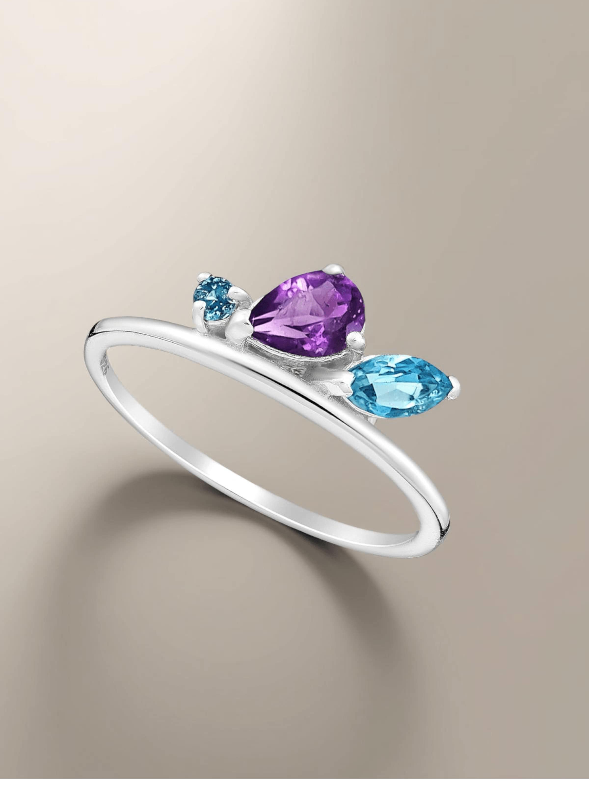 La Moda Me Ring 'Ocean breeze' in Silver