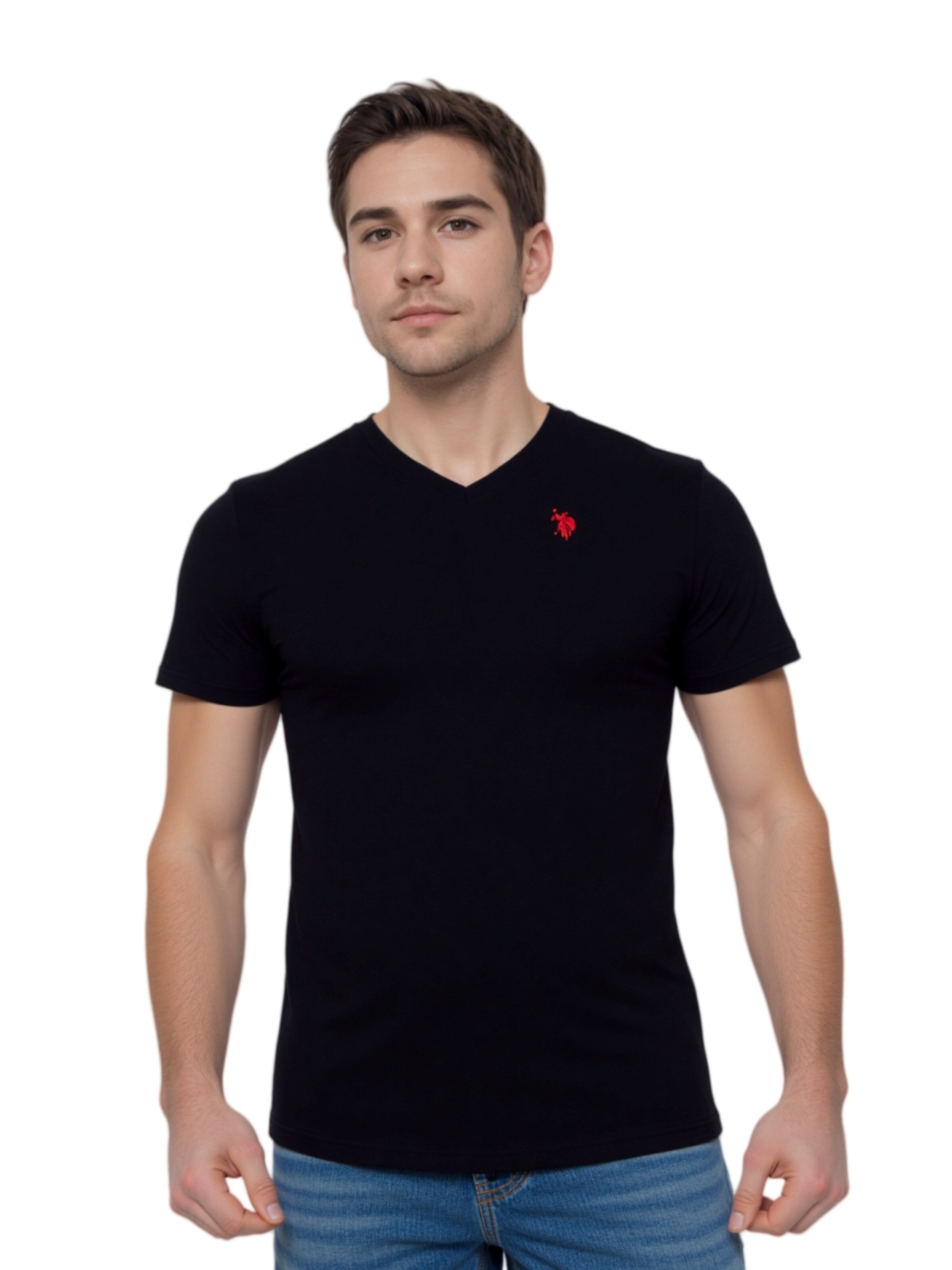 T-Shirt U.S. POLO ASSN. en noir : devant