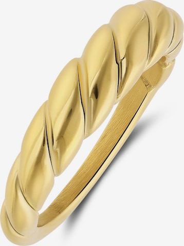 Lucardi Ring 'Glitzerndes Basic' in Goud: voorkant