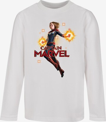 ABSOLUTE CULT Shirt 'Captain Marvel - Carol Danvers' in Wit: voorkant