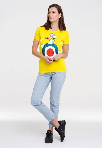 LOGOSHIRT Shirt 'Snoopy' in Geel