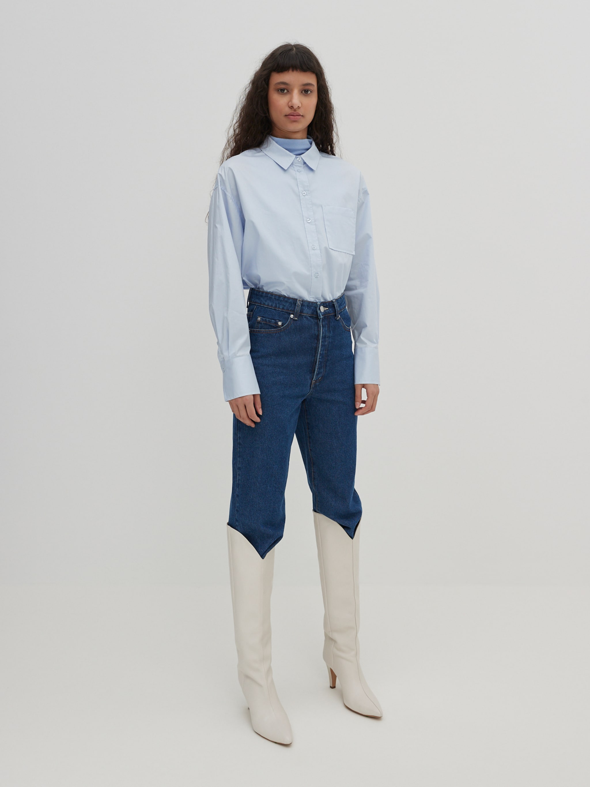 EDITED Produkte Bluse 'Gianna' (GOTS) blau