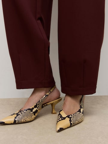 VERO MODA Wide leg Bandplooibroek 'AWVIVICA' in Lila