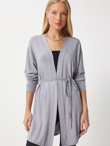 Happiness İstanbul Πλεκτή ζακέτα σε γκρι: μπροστά