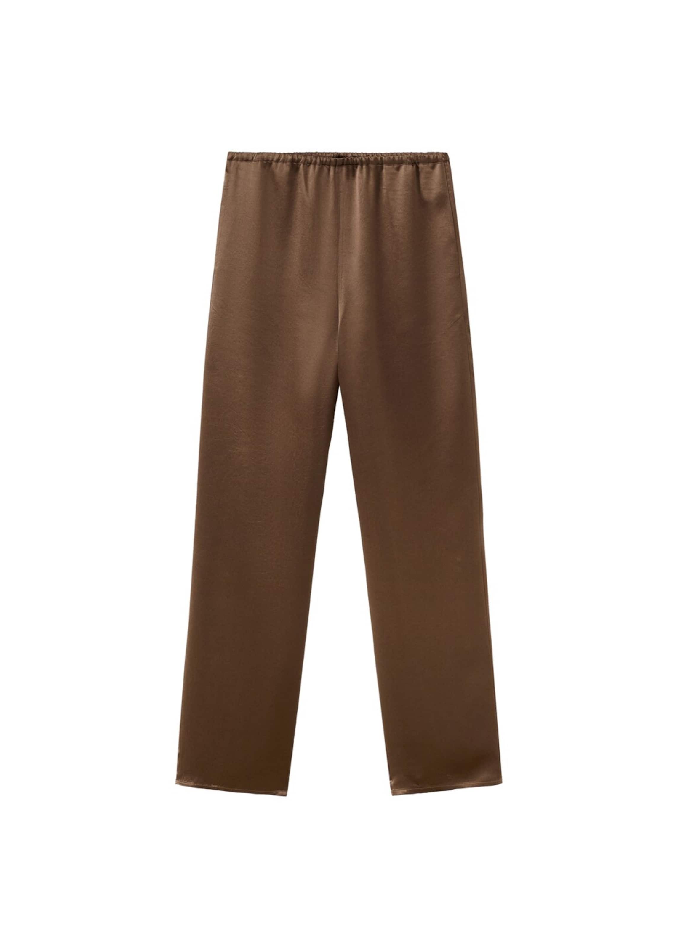 MANGO Pyjamahose 'Oli ' in Braun: Vorderseite