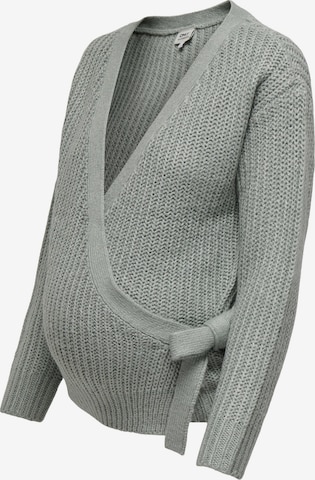 Only Maternity Knit Cardigan 'Breda' in Green: front