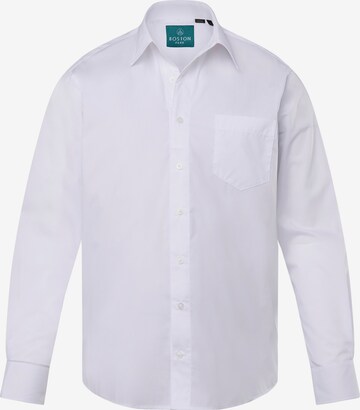 Boston Park Comfort fit Button Up Shirt in White: front