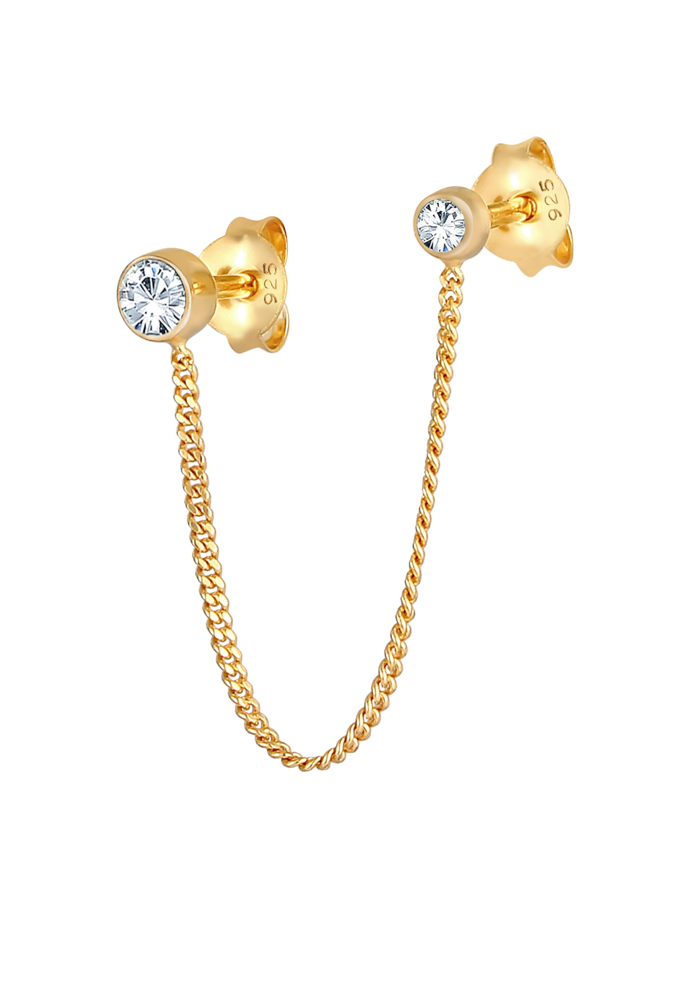 ELLI Ohrringe Kristall Ohrhänger in Gold: Vorderseite