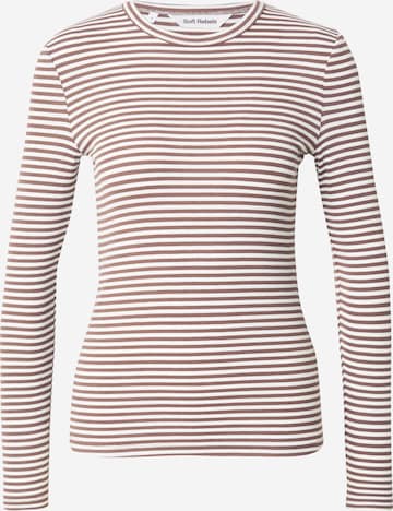 T-shirt 'Fenja' Soft Rebels en marron : devant