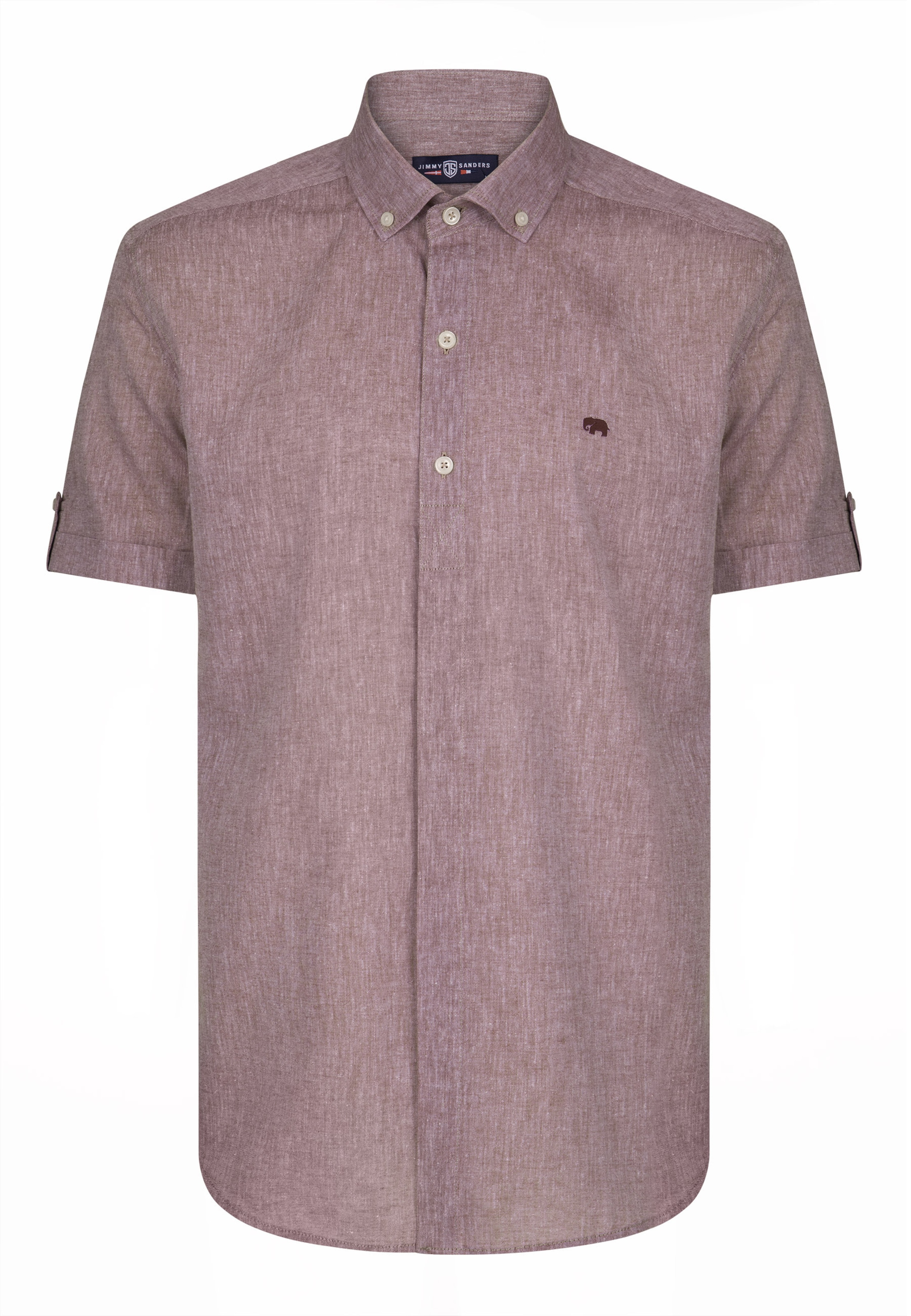 sarkans Jimmy Sanders Standarta piegriezums Krekls: no priekšpuses