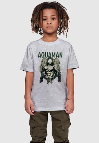 ABSOLUTE CULT T-Shirt 'Aquaman - Scales' in Grau: predná strana