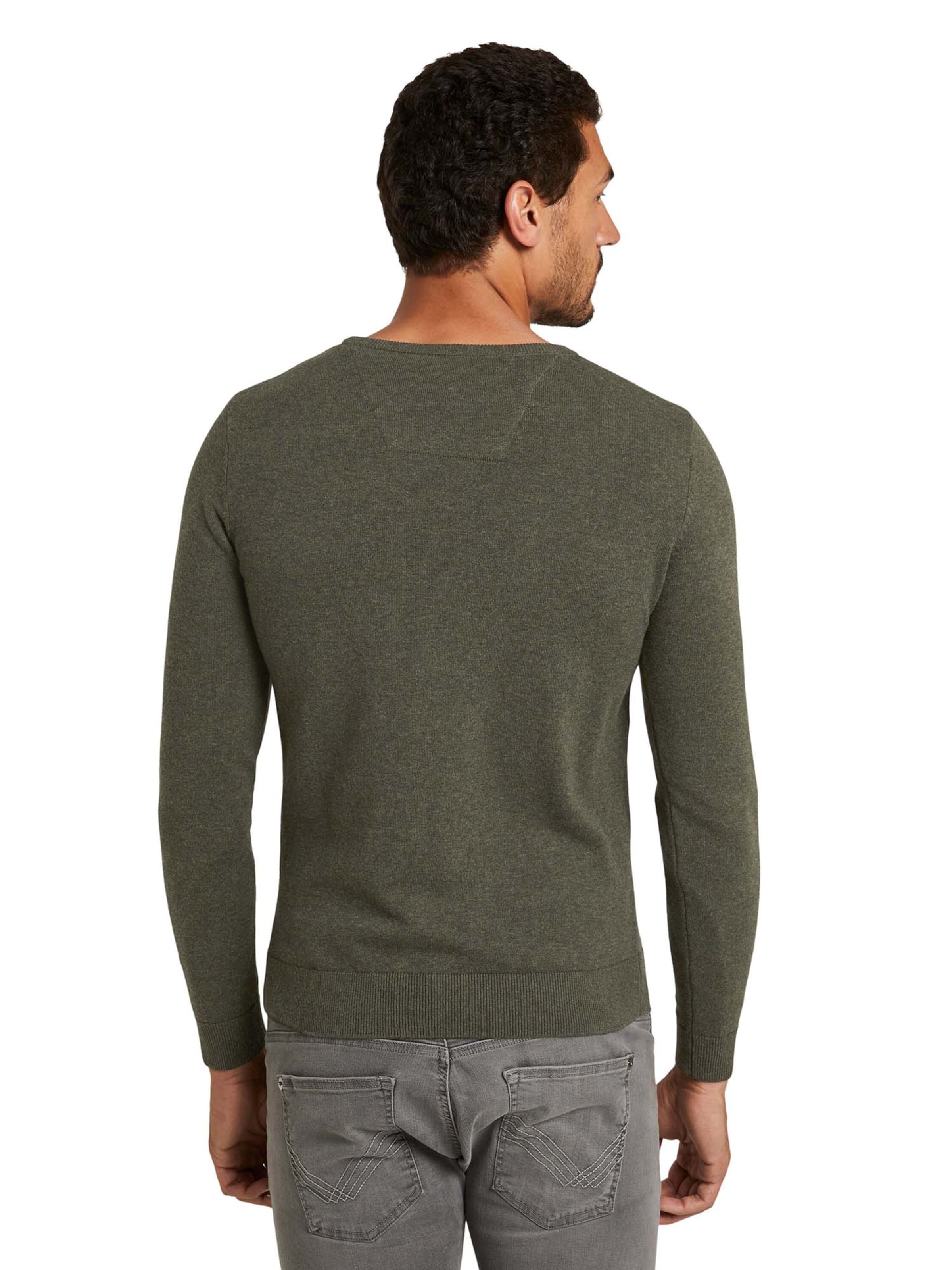 TOM TAILOR Klasický střih Svetr – zelená