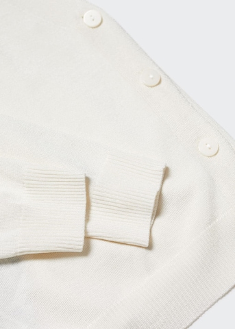 MANGO Плетена жилетка в бяло