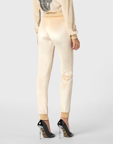 Philipp Plein - Slimfit Calças 'Skull' em bege