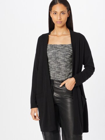 Sisley Knit Cardigan in Black: front