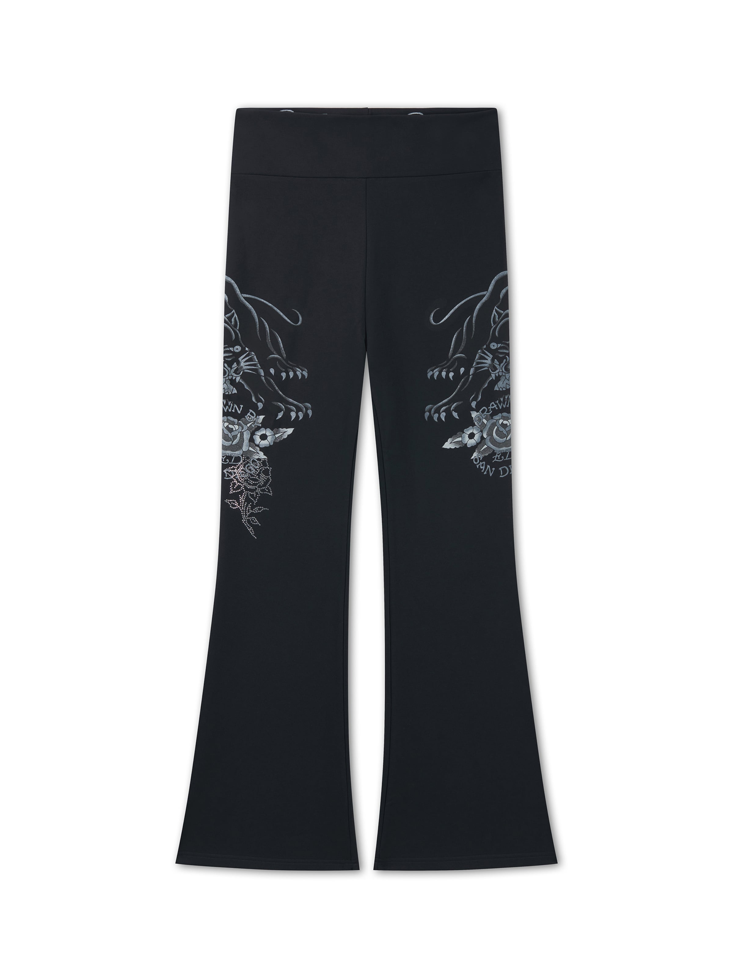 Ed Hardy Regular Pants '1971' in Black: front