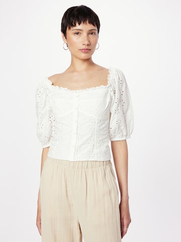 GAP - Blusa 'EYELET' em branco: frente