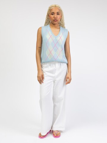 BROKE + SCHÖN Knitted Vest 'Pullunder mit Argyle Muster' in Blue