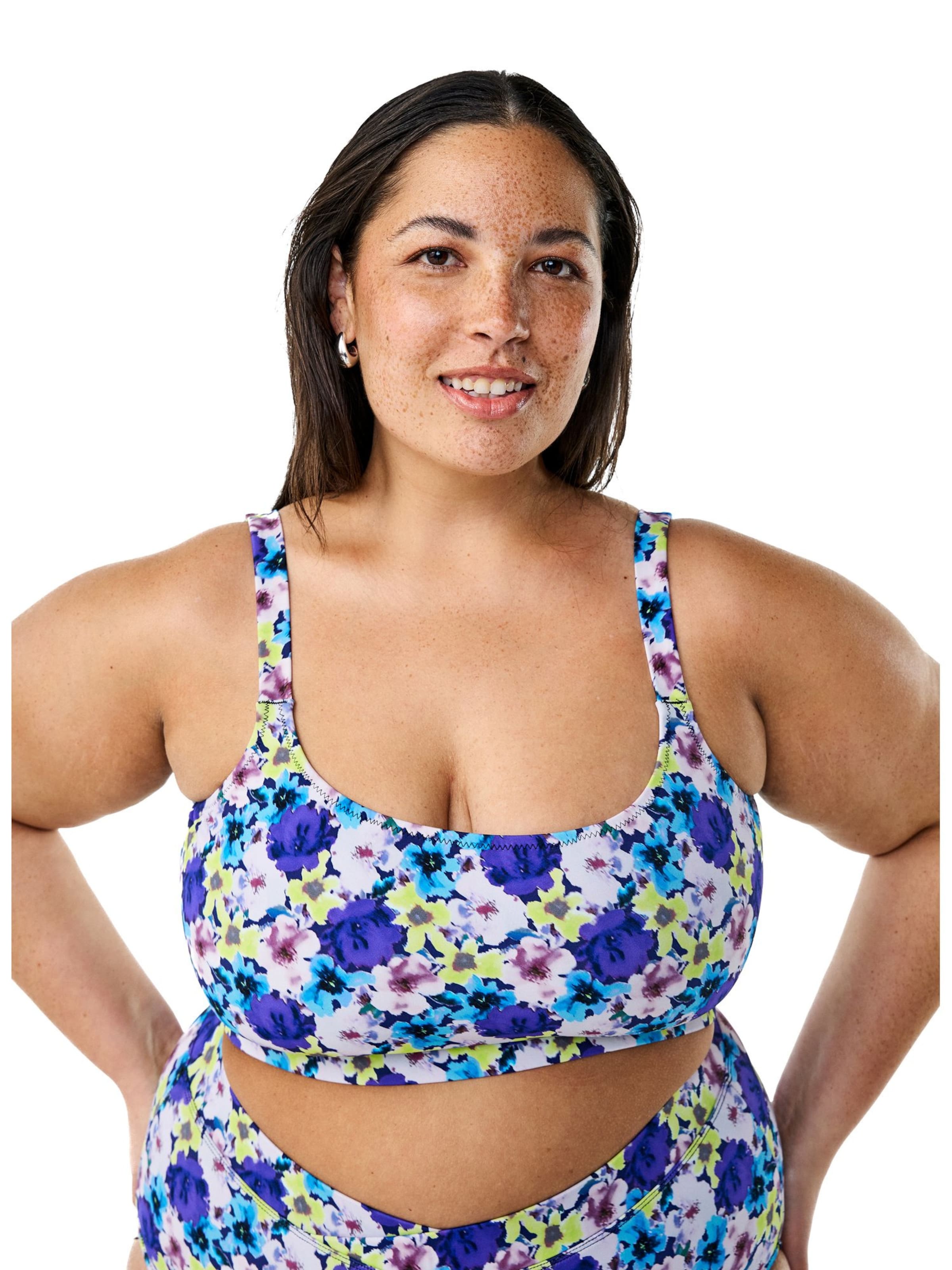 Swim by ZizziBustier Bikini gornji dio 'Selma' - ljubičasta boja: prednji dio