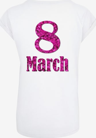 Merchcode T-Shirt 'WD - 8 March' in Weiß