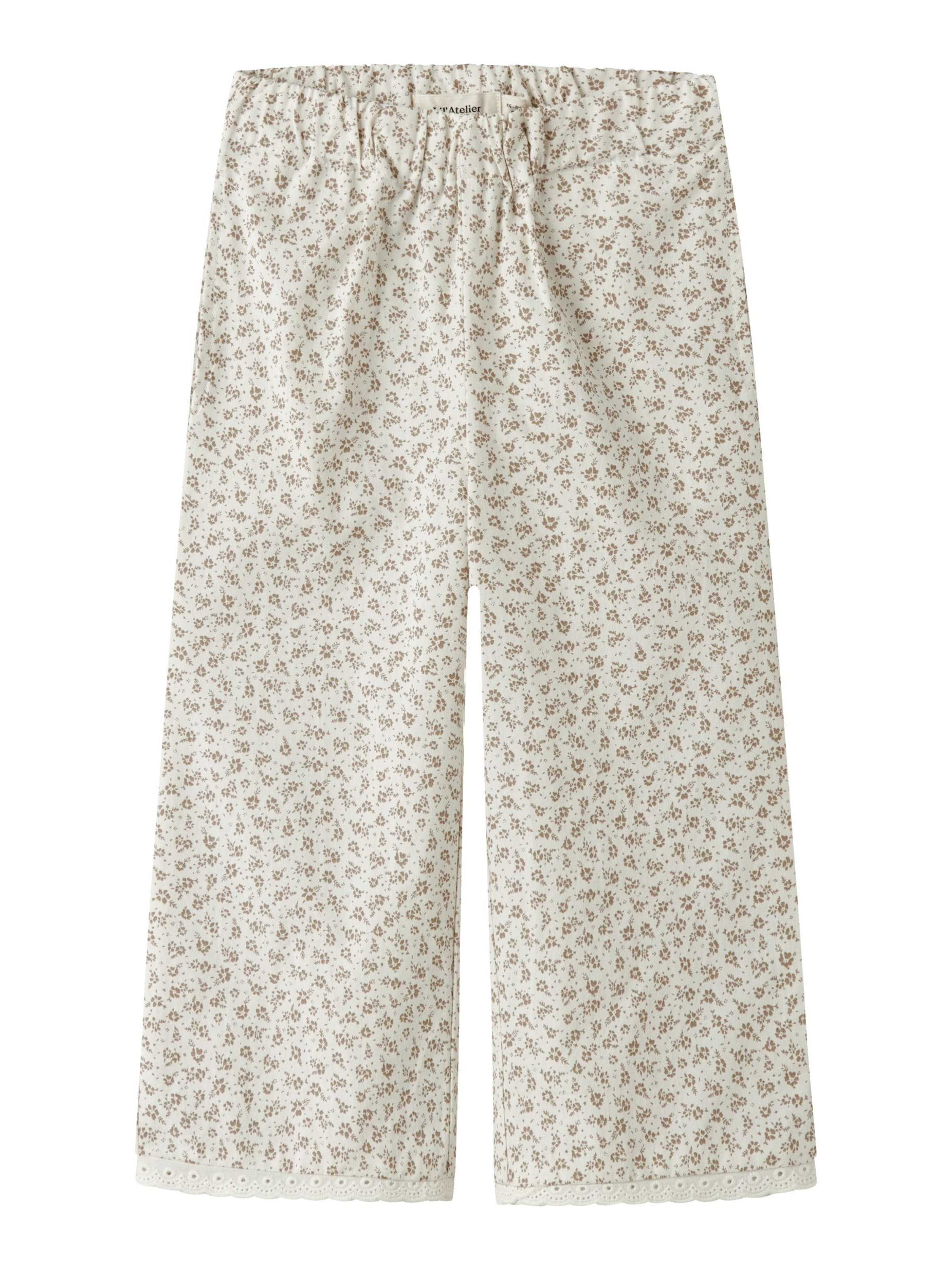 Lil'Atelier Loose fit Trousers in White: front