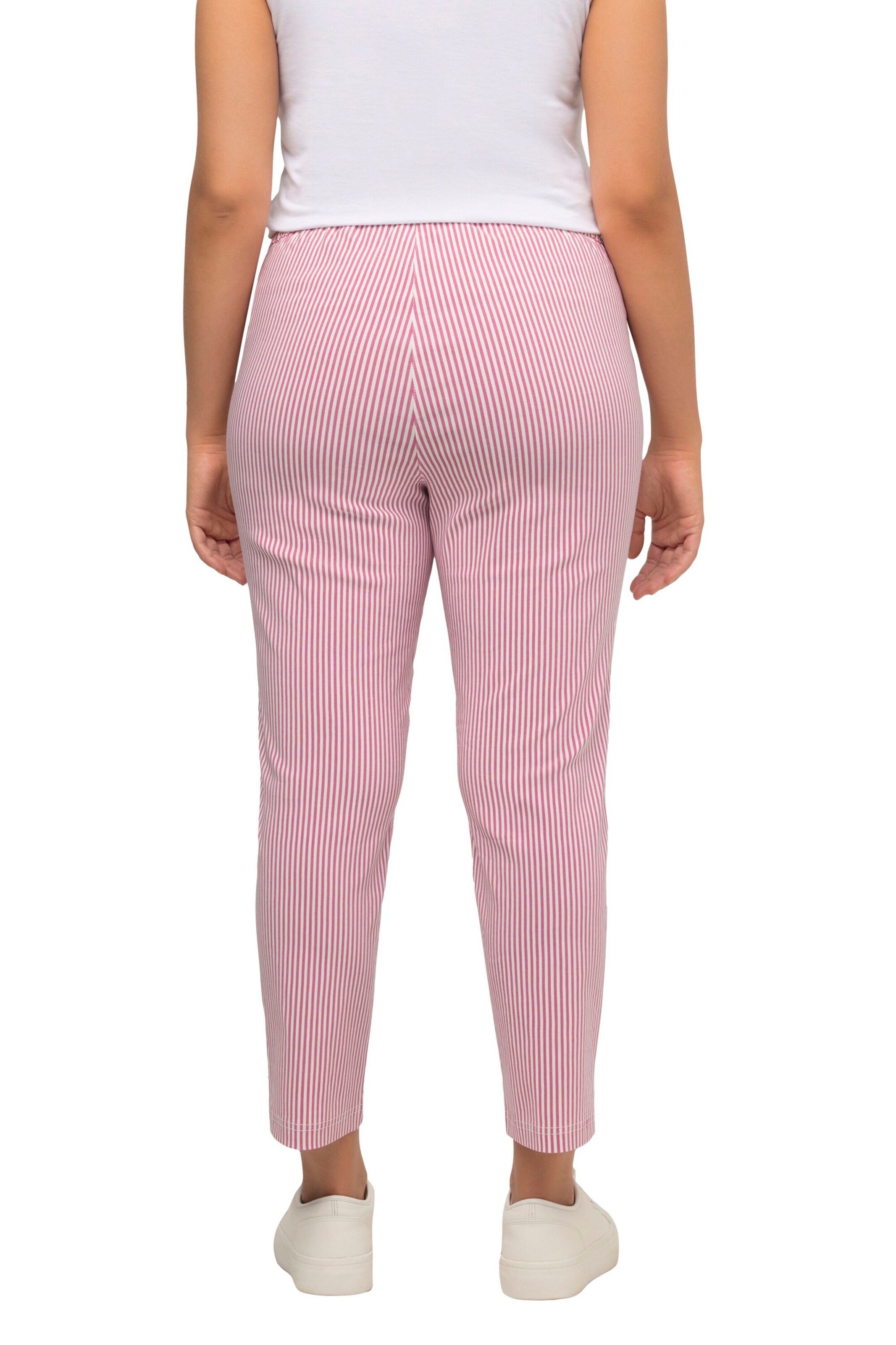 Ulla Popken Slim fit Pleated Pants in Purple