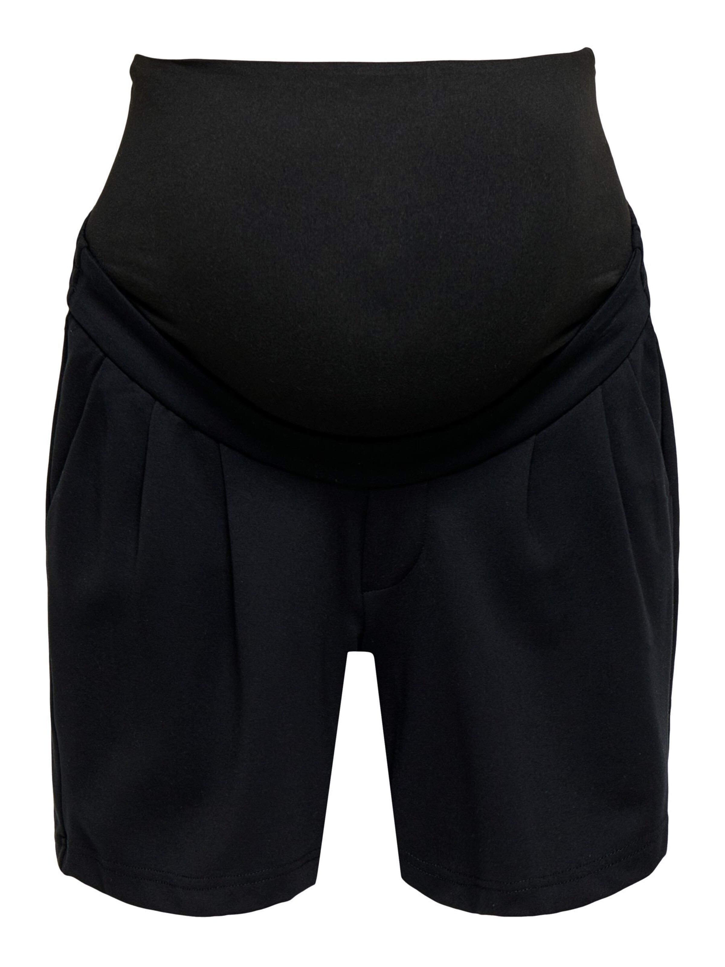 Only Maternity - regular Pantalón plisado 'OLMPoptrash' en negro