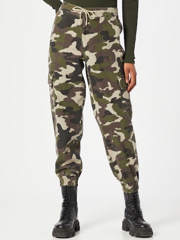 Effilé Pantalon cargo River Island en vert : devant