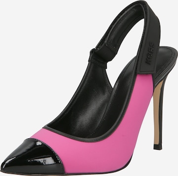 MICHAEL Michael Kors Slingback pumps 'KOURTNEY' i rosa: framsida