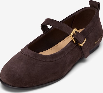 Marc O'Polo Riemchenballerina 'Gina' in Braun: Vorderseite