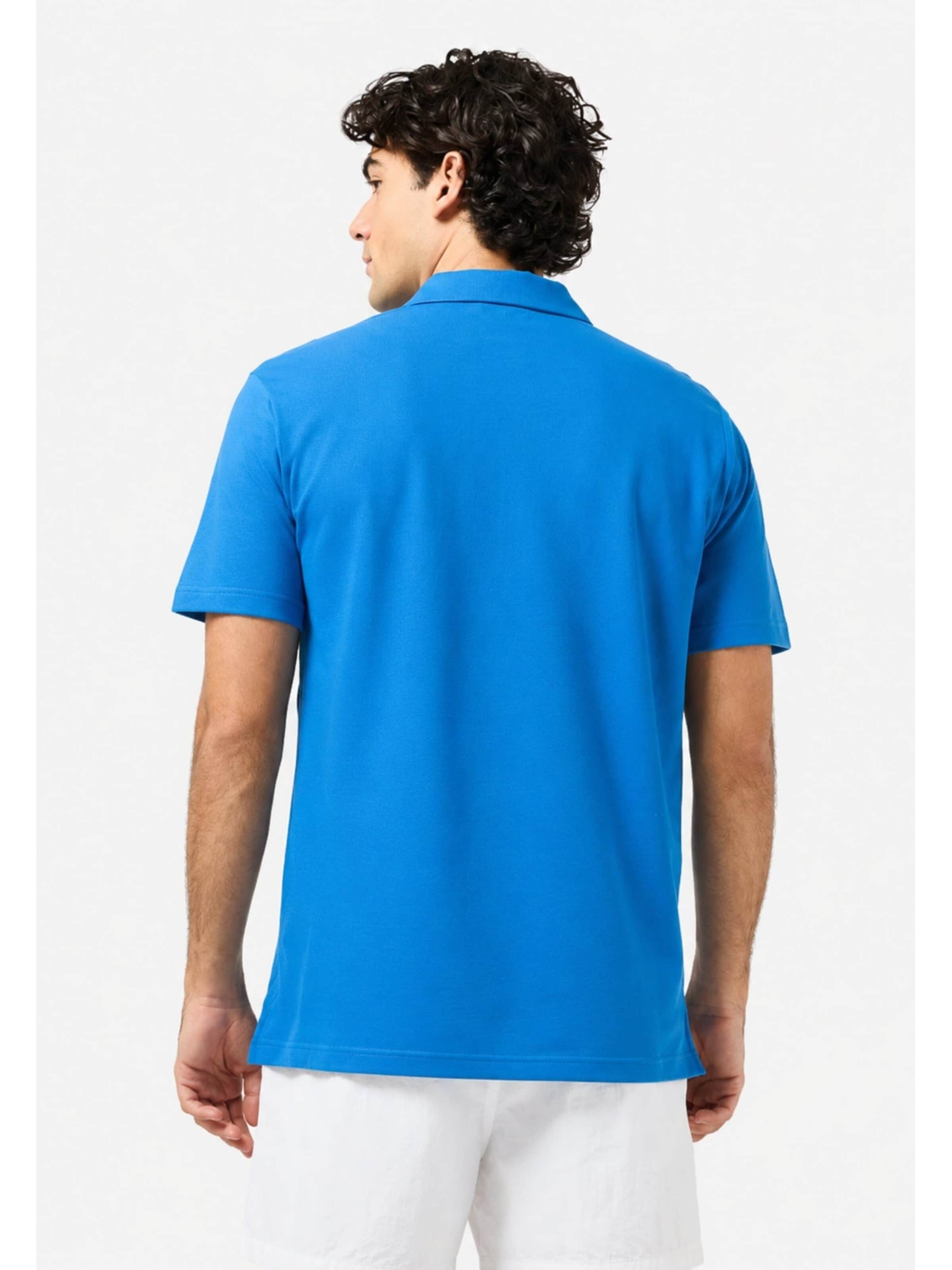Emporio Armani - Camiseta 'Men's Polo Shirt with Logotape on Shoulders' en azul