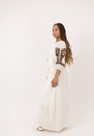 Elara Shirt Dress in White
