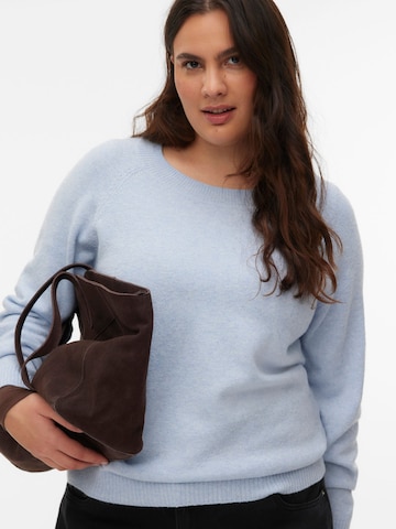 Vero Moda Curve Trui 'VMCDoffy' in Blauw: voorkant