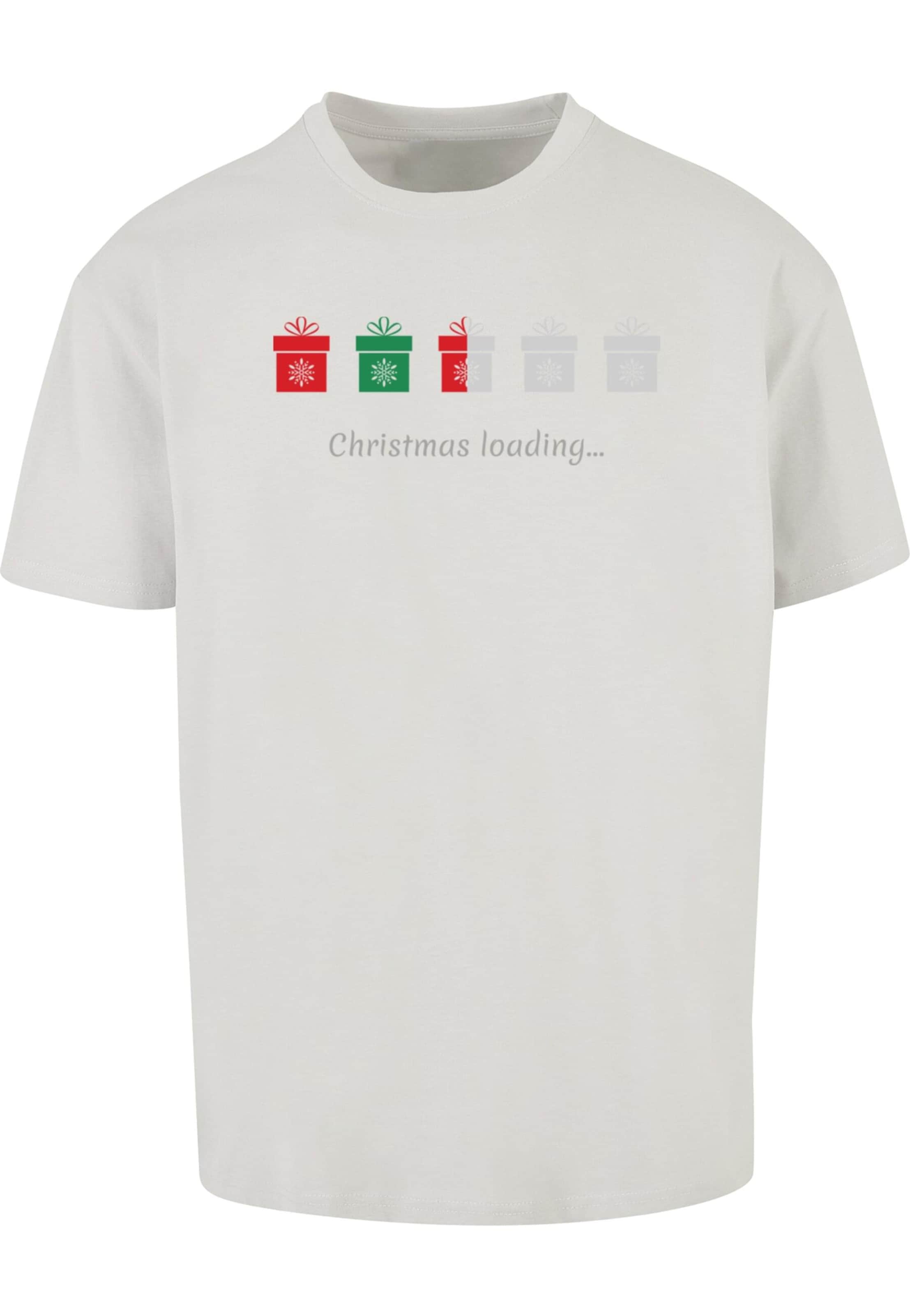 Merchcode Shirt 'Christmas Gifts Loading' in Grey: front