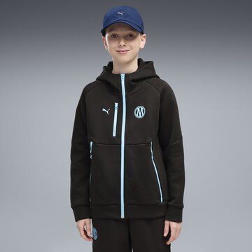 PUMA Sports sweat jacket 'Olympique De Marseille Pumatech' in Black: front