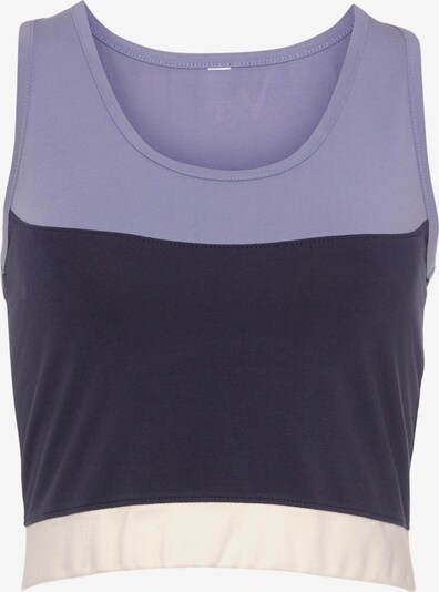 LASCANA ACTIVE Haut de sport en bleu nuit / violet / blanc, Vue avec produit