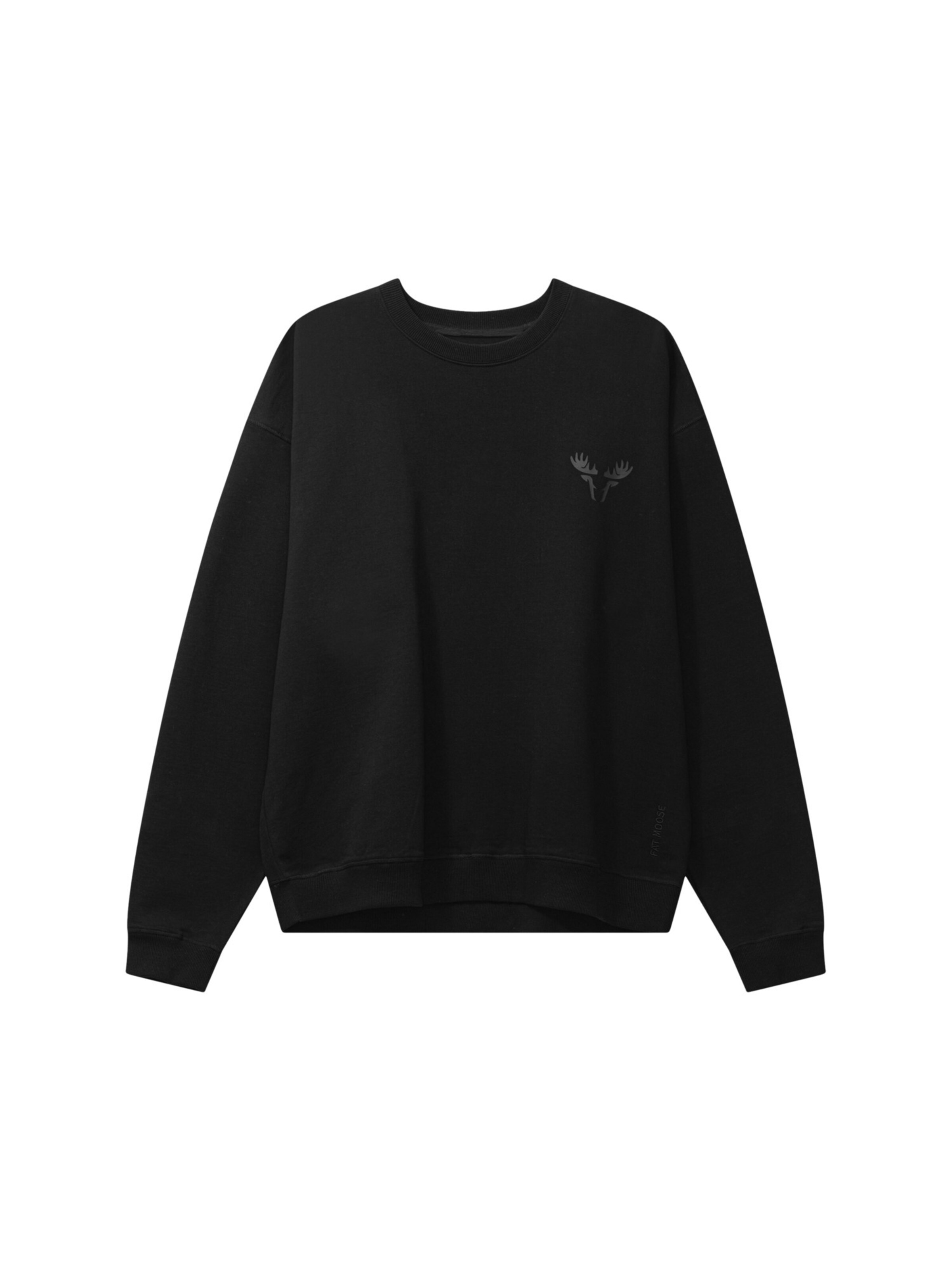 Fat Moose Sweatshirt 'Josh' in Zwart: voorkant