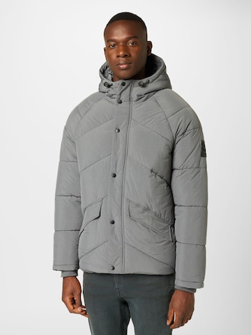 BURTON MENSWEAR LONDON Winterjas in Grijs: voorkant