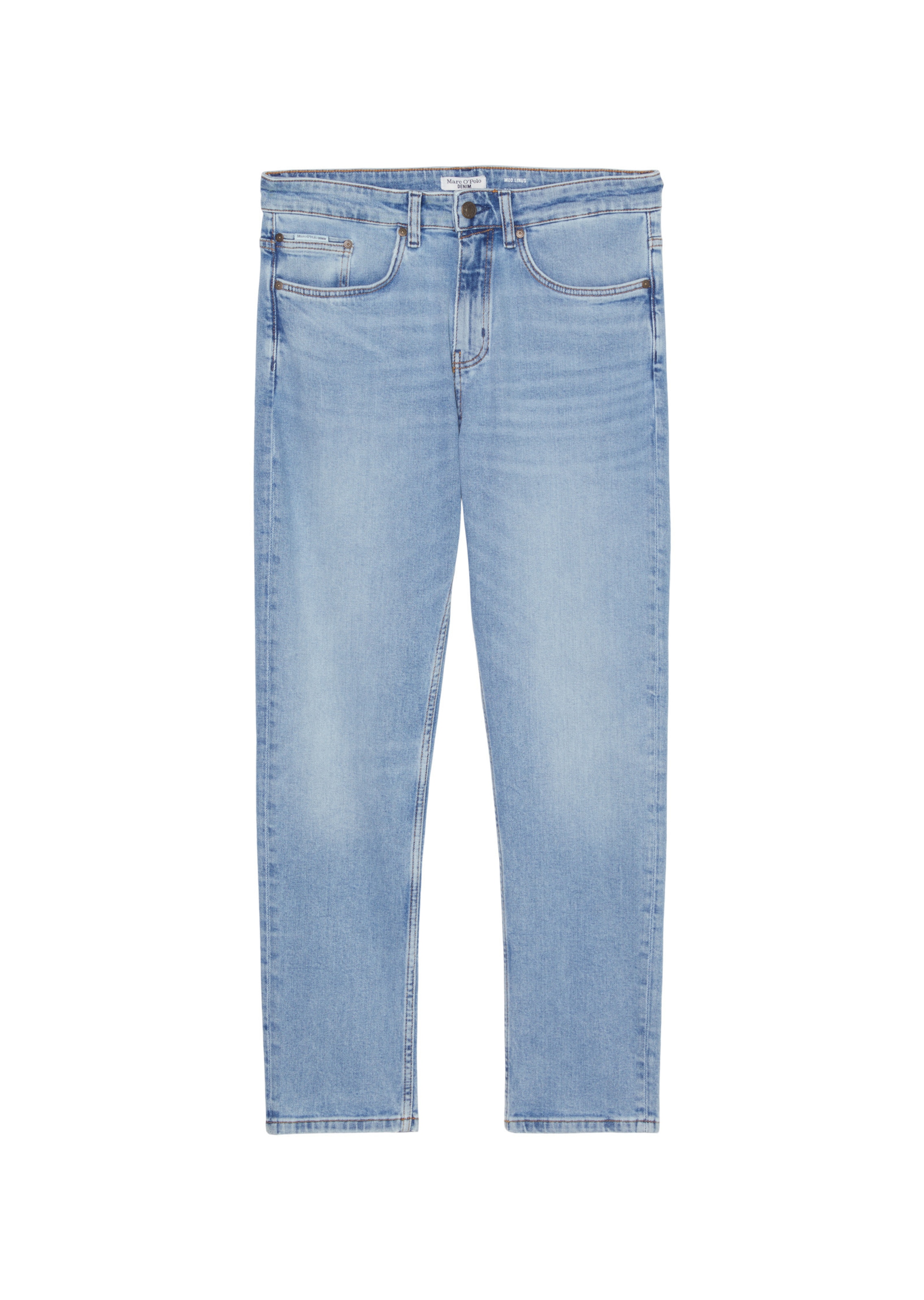 Marc O'Polo DENIM Tapered Jeans 'Linus' in Blauw: voorkant