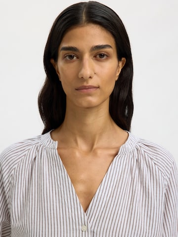 SELECTED Bluse 'SLFCLEO-ALBERTA' in Weiß