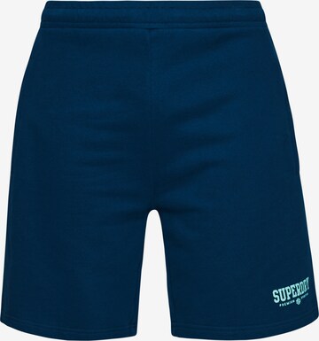 Superdry Pants 'Core' in Blue: front