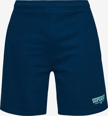 Superdry Broek 'Core' in Blauw: voorkant