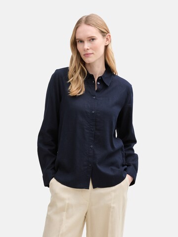 TOM TAILOR Blouse in Blue: front