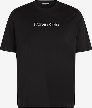 Calvin Klein Big & Tall Shirt 'HERO' in Zwart: voorkant