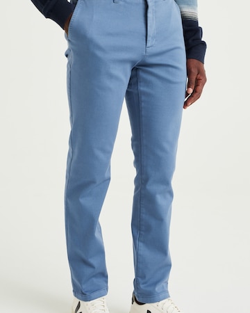 WE Fashion Slimfit Chino in Blauw: voorkant