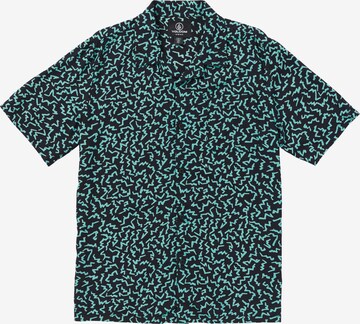 Volcom Regular fit Button Up Shirt ' ASPHALT BEACH ' in Green: front