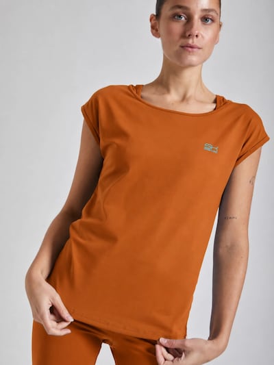 SPORTKIND Functioneel shirt 'Loose Fit' in XS in de kleur Cognac, Productweergave