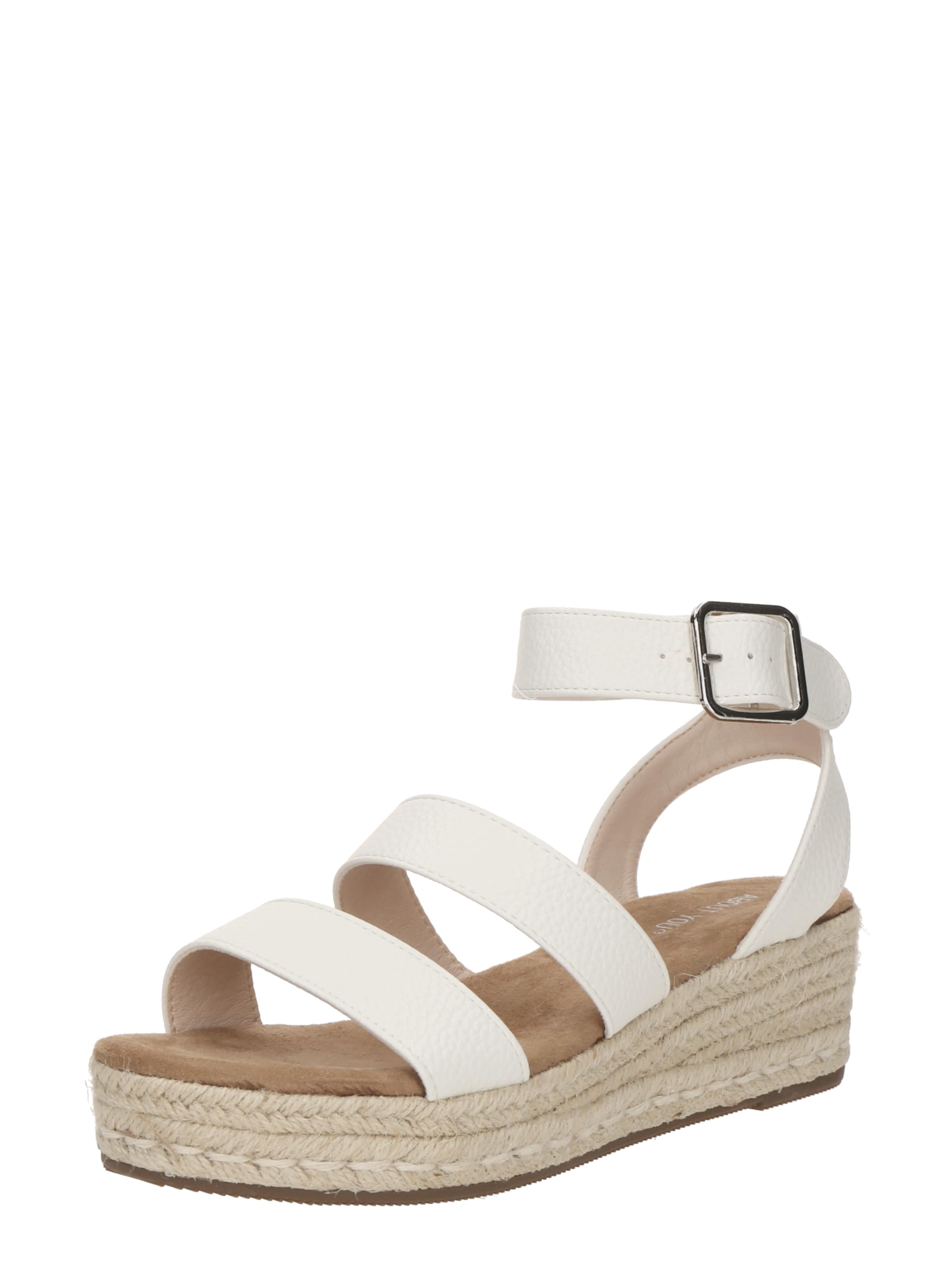 Sandale cu baretă &#x27;Mathea&#x27; de la ABOUT YOU pe alb: față