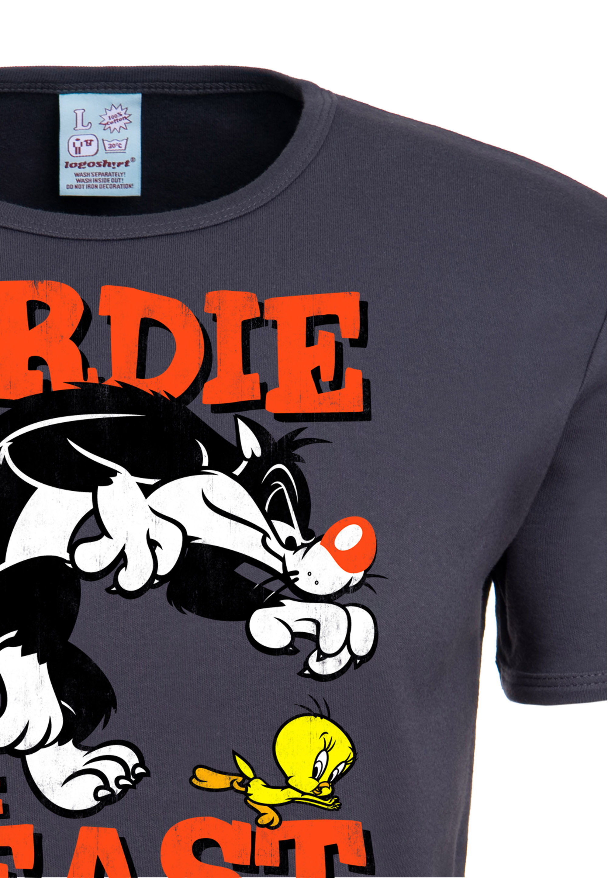 LOGOSHIRT Shirt 'Looney Tunes' in Blue